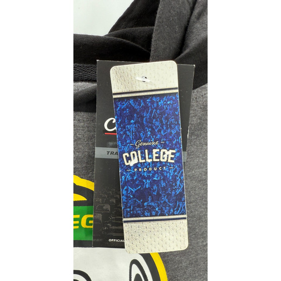 University Of Oregon DUCKS Long Sleeve Hoodie Shirt Grey Size XL Licensed New - Picture 8 of 8